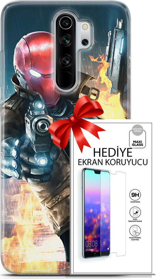 Xiaomi Redmi Note 8 Pro Kılıf Orijinal Seri Dc 29 Red Hood Leke Tutmaz Kapak + Ekran Koruyucu