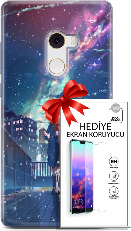 Xiaomi Mi Mix 2 Kılıf Orijinal Seri Fantasy 10 Anime Kar Full Hd Kılıf + Ekran Koruyucu