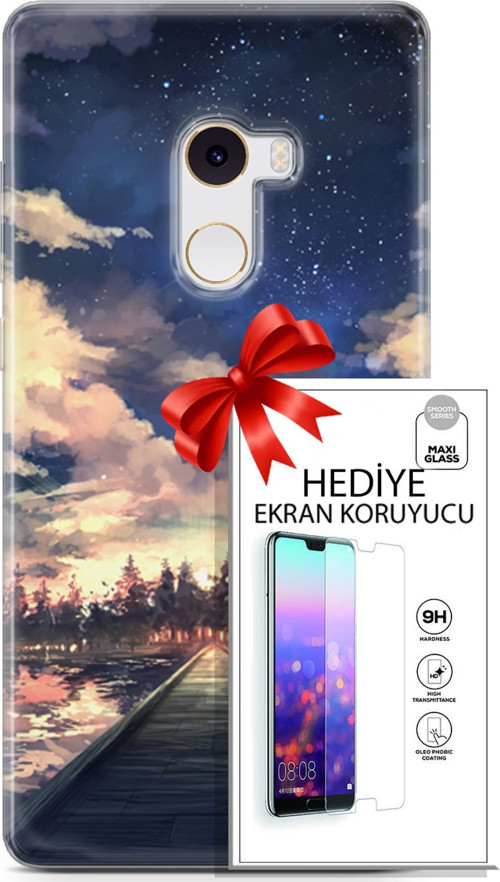 Xiaomi Mi Mix 2 Kılıf Orijinal Seri Fantasy 22 Sonsuz Yol Kap + Ekran Koruyucu