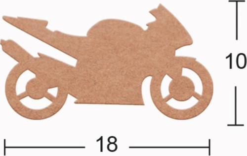 H149 Motosiklet Biblo, 18Mm Figüratif Ahşap Obje