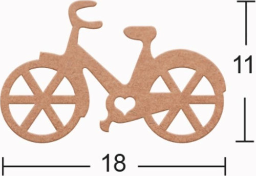 H150 Bisiklet Biblo, 18Mm Figüratif Ahşap Obje