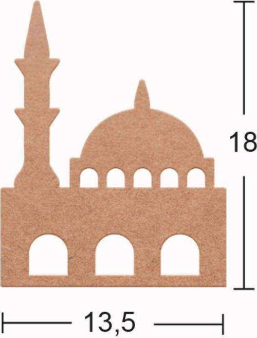 H155 Cami Biblo, 18Mm Figüratif Ahşap Obje