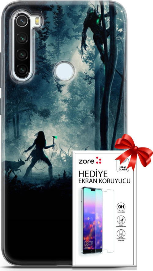 Xiaomi Redmi Note 8T Kılıf Orijinal Seri Supers 01 Prey Telefon Kılıfı + Ekran Koruyucu