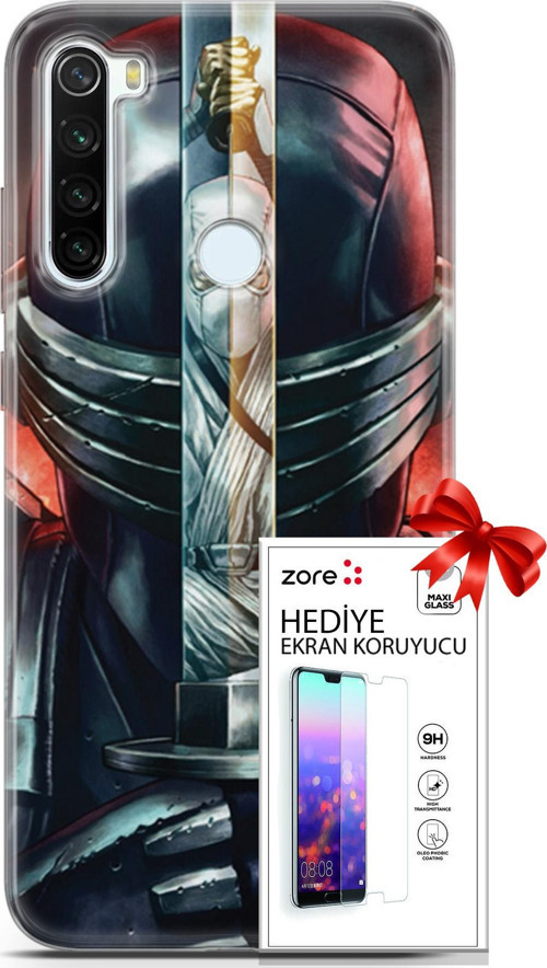 Xiaomi Redmi Note 8T Kılıf Orijinal Seri Supers 08 Snake Eyes Baskılı Kılıf + Ekran Koruyucu
