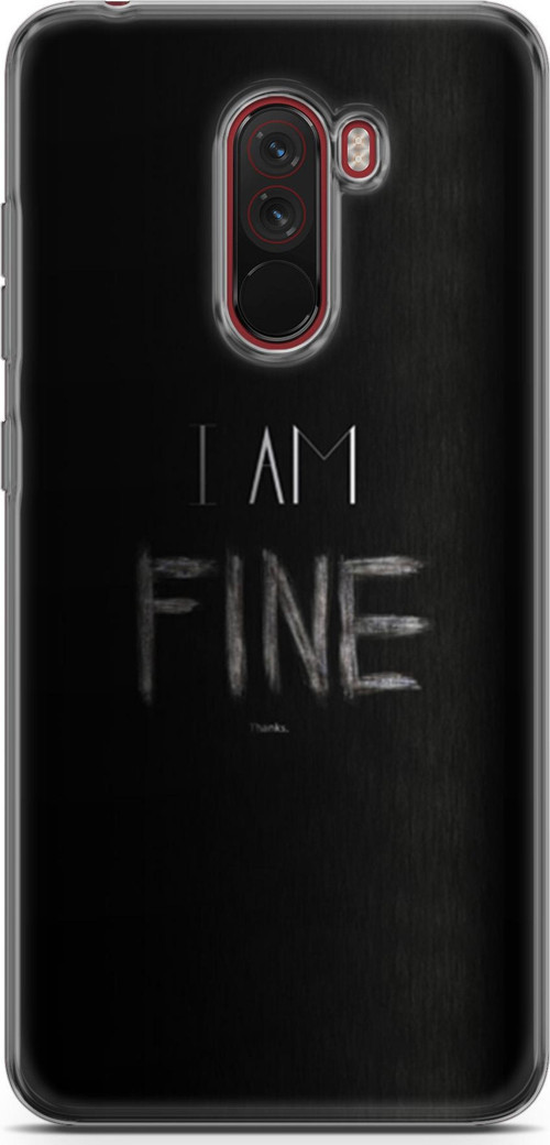Xiaomi Pocophone F1 Kılıf Orijinal Seri Typo 04 I Am Fine Silikon Kılıf