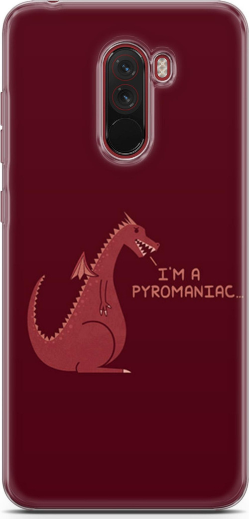 Xiaomi Pocophone F1 Kılıf Orijinal Seri Typo 07 I'M A Pyromaniac Desenli Kılıf
