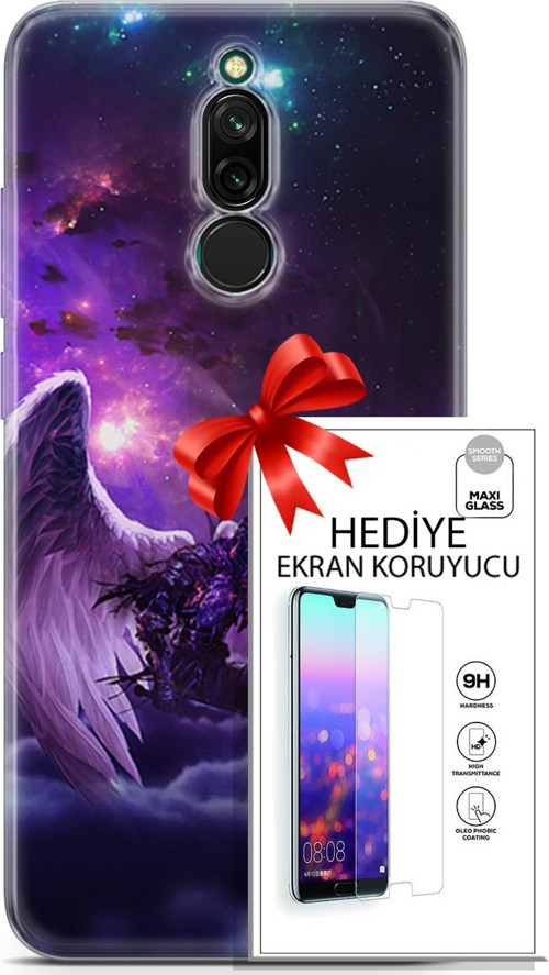 Xiaomi Redmi 8 Kılıf Orijinal Seri Cardano 23 Melek Telefon Kabı Ve Ekran Koruyucu