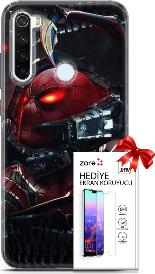 Xiaomi Redmi Note 8T Kılıf Orijinal Seri Supers 20 Doctor Octopus Renkli Kılıf Ekran Koruyucu