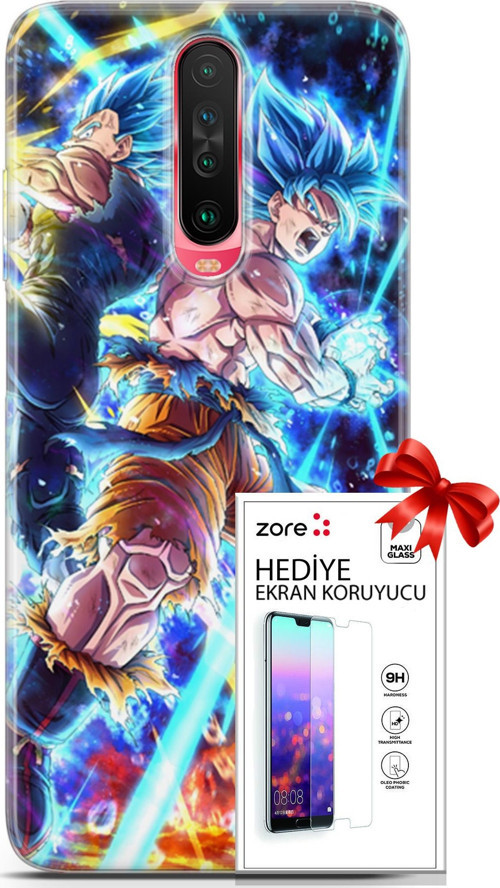 Xiaomi Poco X2 Kılıf Orijinal Seri Supers 11 Dragon Ball Anime 4K Baskılı Kılıf + Ekran Koruyucu Ful