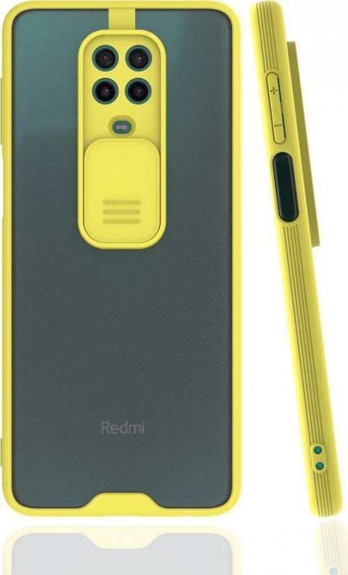 Xiaomi Redmi Note 9 Pro Kılıf Platin Kamera Koruma Silikon - Sarı