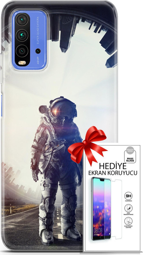 Xiaomi Redmi 9T Kılıf Orijinal Seri Algorand 22 Astro Kap + Ekran Koruyucu