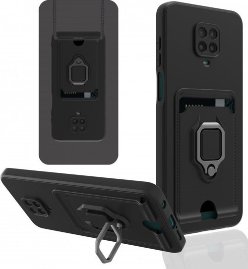 Xiaomi Redmi Note 9 Pro Kılıf Zuma Kartvizitli Yüzüklü Silikon