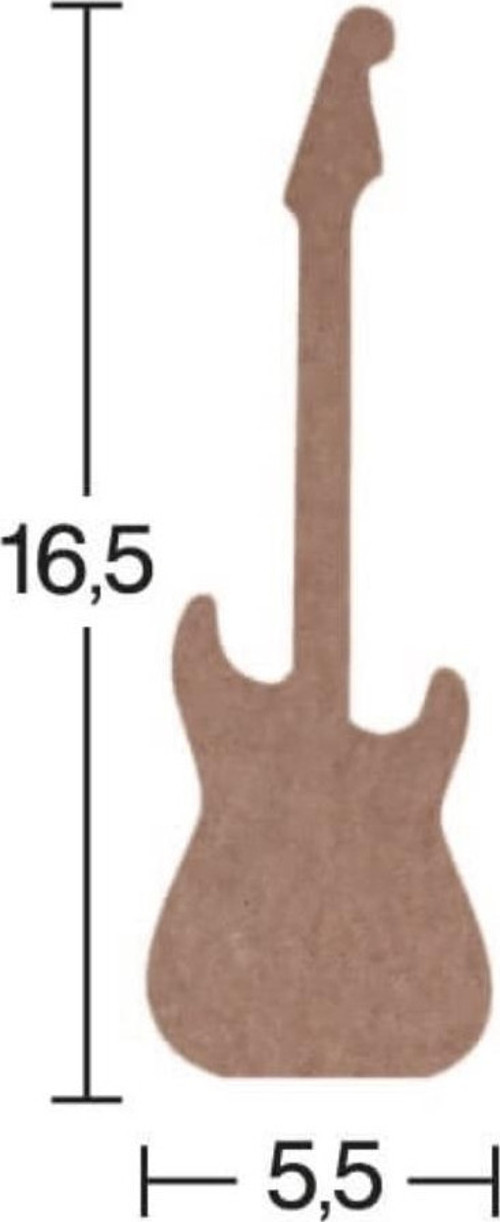 H94 Elektro Gitar Biblo, 18Mm Figüratif Ahşap Obje