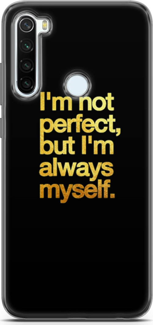 Xiaomi Redmi Note 8T Kılıf Orijinal Seri Typo 20 I'M Not Perfect Renkli Kılıf