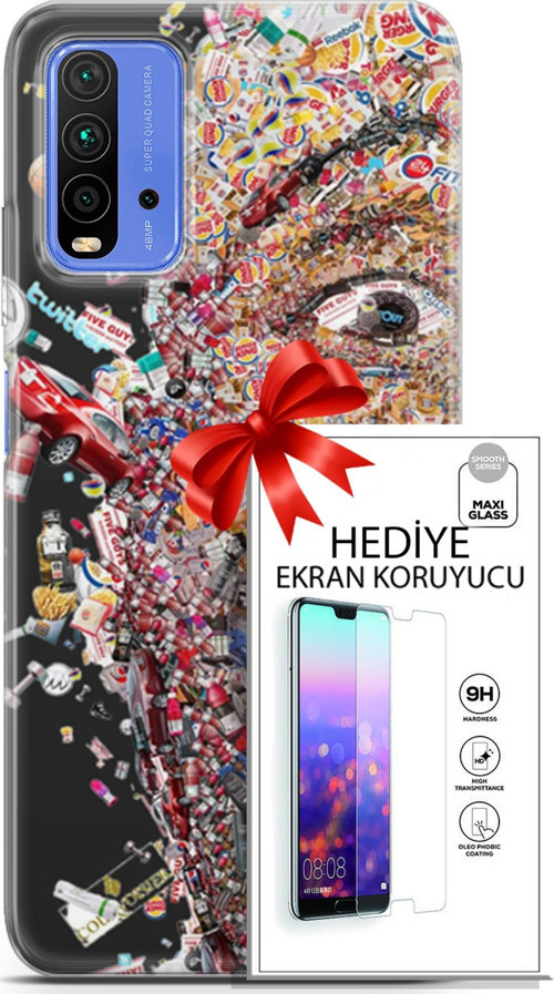 Xiaomi Redmi 9T Kılıf Orijinal Seri Cardano 09 Fitness Uv Kılıf Ve Ekran Koruyucu