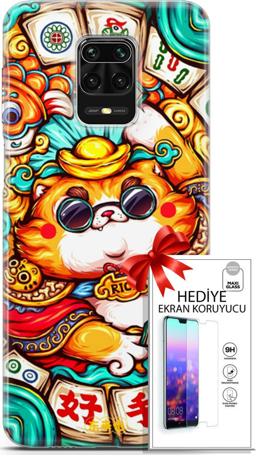 Xiaomi Redmi Note 9 Pro Kılıf Orijinal Seri Bounce 18 Skylar Smith Parlak Kılıf + Ekran Koruyucu Ful