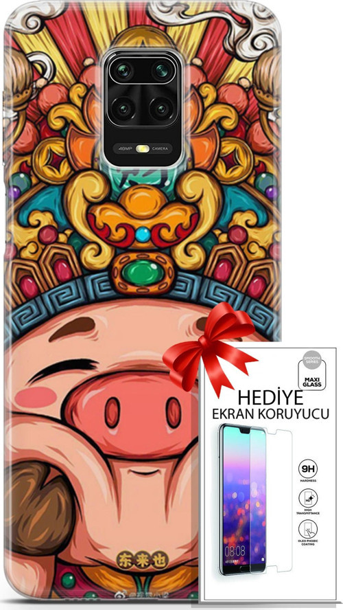 Xiaomi Redmi Note 9 Pro Kılıf Orijinal Seri Bounce 19 Emma Robertson Tam Koruma Kılıf + Ekran Koruyucu