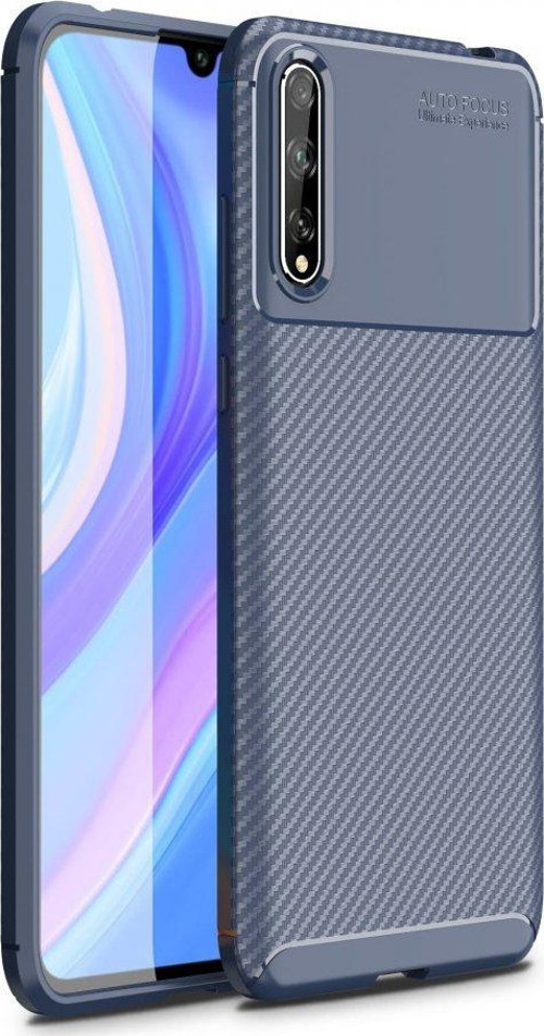 Huawei Y8P Kılıf Focus Karbon Silikon - Lacivert