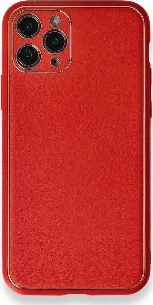 İphone 11 Pro Kılıf Coco Deri Silikon Kapak - Kırmızı