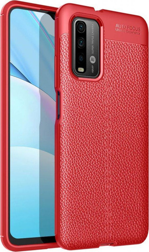 Xiaomi Pocophone M3 Kılıf Focus Derili Silikon - Kırmızı