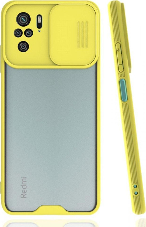Xiaomi Redmi Note 10 Kılıf Platin Kamera Koruma Silikon - Sarı