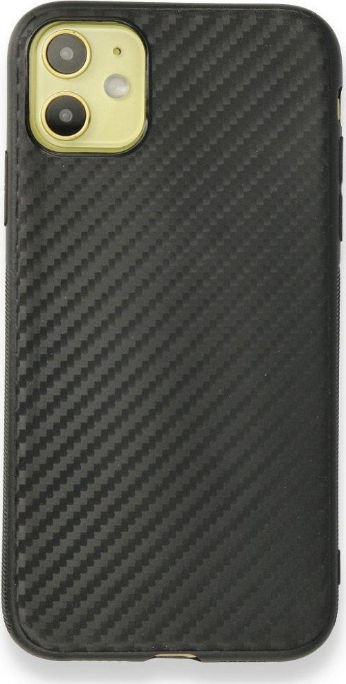 İphone 12 Kılıf Carbonix Silikon - Siyah