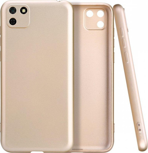 Huawei Y5P Kılıf Premium Rubber Silikon - Gold