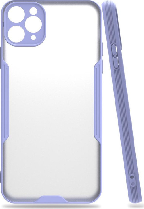 İphone 11 Pro Max Kılıf Platin Silikon - Lila