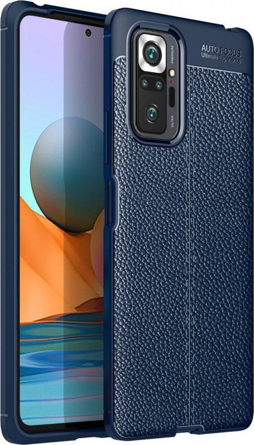 Xiaomi Redmi Note 10 Pro Kılıf Focus Derili Silikon - Lacivert