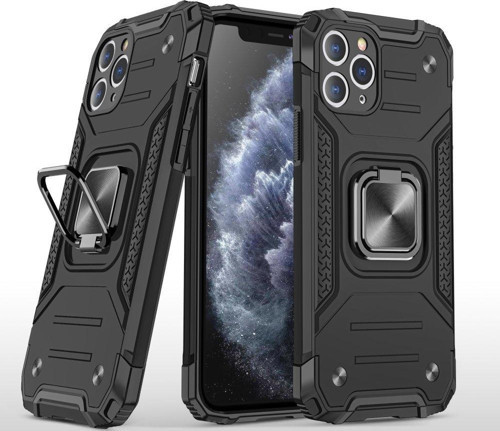 İphone 11 Pro Kılıf Zegna Yüzüklü Silikon Kapak - Siyah