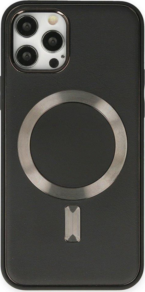 İphone 12 Pro Max Kılıf Coco Deri Magneticsafe Silikon