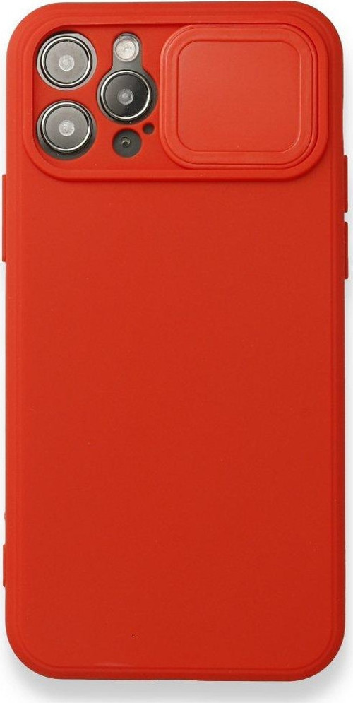 İphone 12 Pro Max Kılıf Color Lens Silikon - Kırmızı