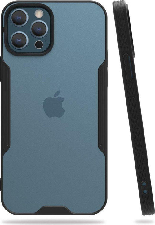 İphone 12 Pro Max Kılıf Platin Silikon - Siyah