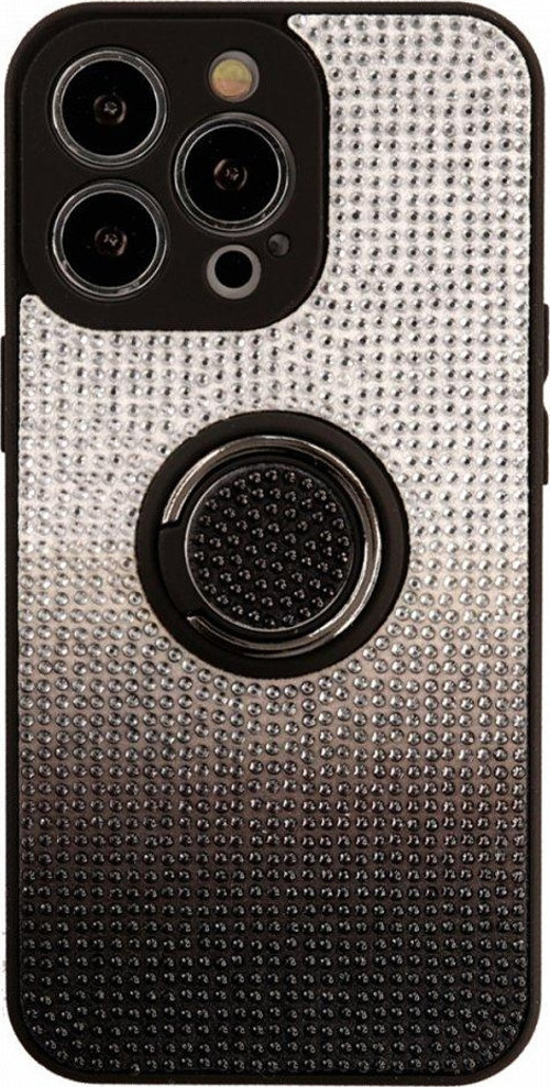 İphone 13 Pro Max Kılıf Daytona Yüzüklü Taşlı Silikon