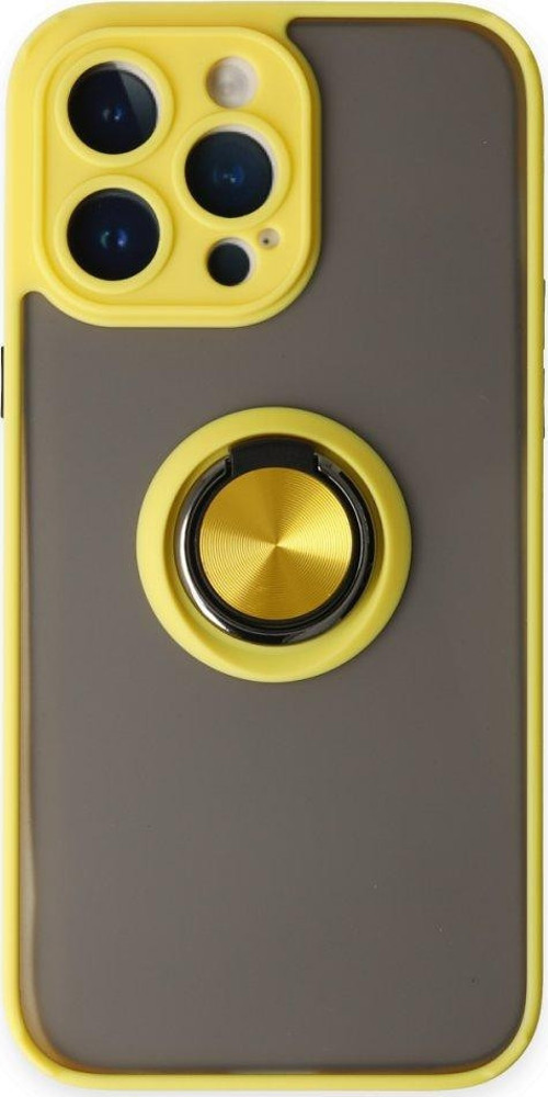 İphone 14 Pro Kılıf Montreal Yüzüklü Silikon Kapak