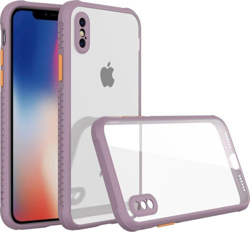 İphone Xs Max Kılıf Miami Şeffaf Silikon - Açık Mor