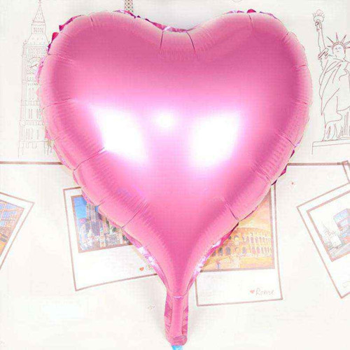 Kalp Uçan Balon Folyo Pembe 80 Cm 32 İnç