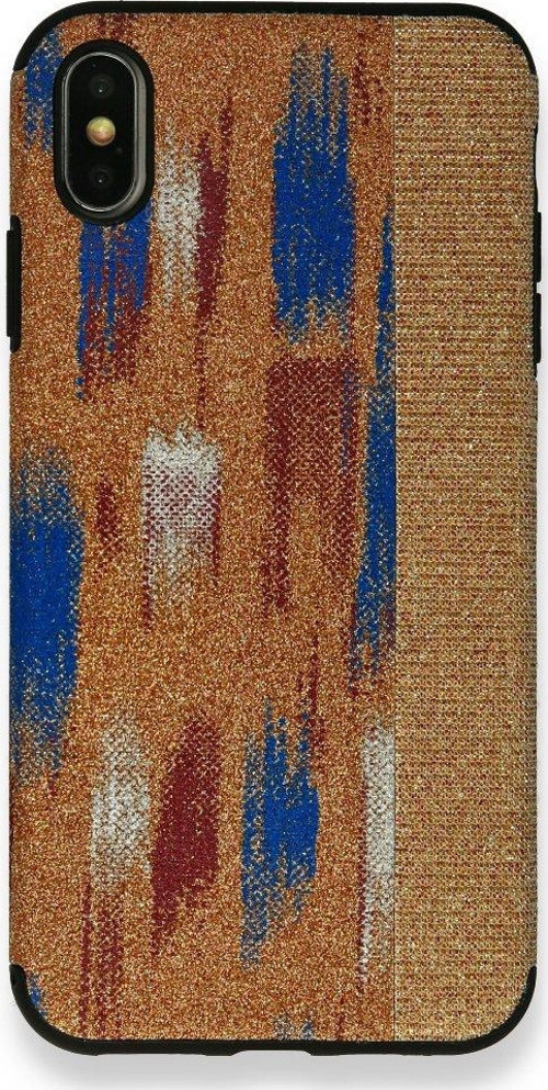 İphone Xs Max Kılıf Ottoman Simli Silikon - Gold