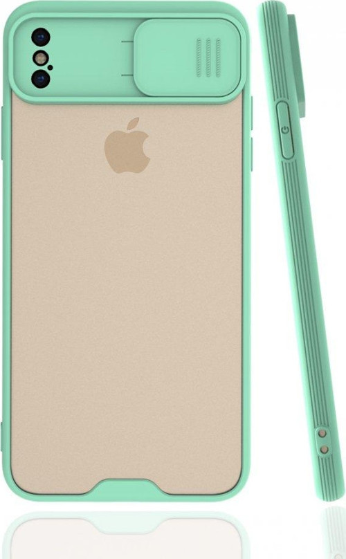 İphone Xs Max Kılıf Platin Kamera Koruma Silikon - Açık Yeşil