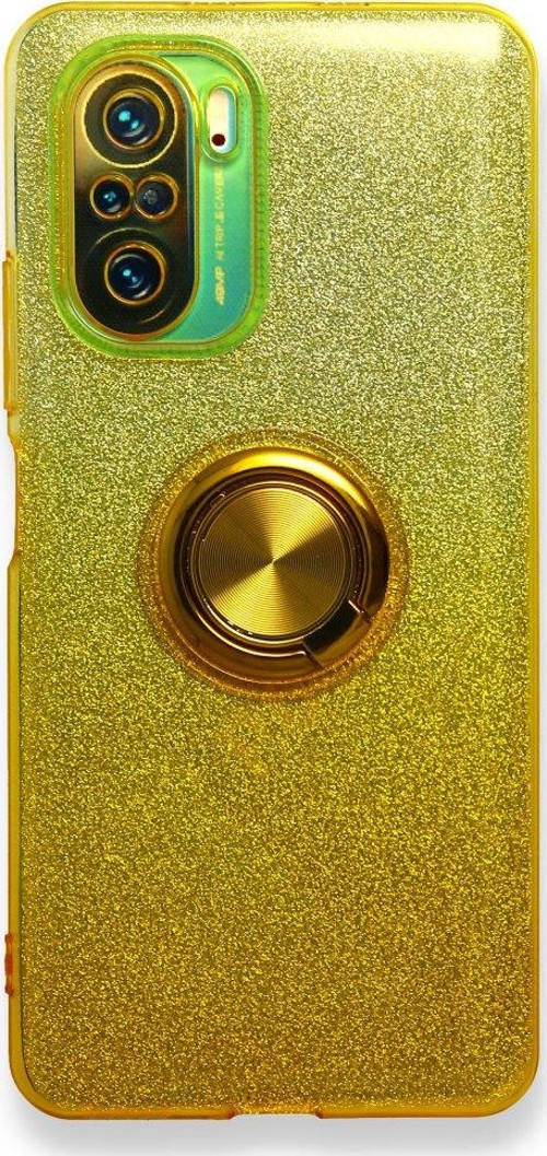 Xiaomi Mi 11İ Kılıf Simli Yüzüklü Silikon