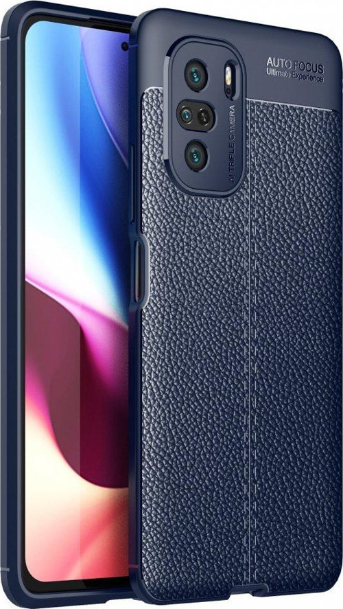 Xiaomi Poco F3 Kılıf Focus Derili Silikon - Lacivert