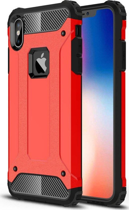 İphone Xs Max Kılıf Tank Silikon Kapak - Kırmızı