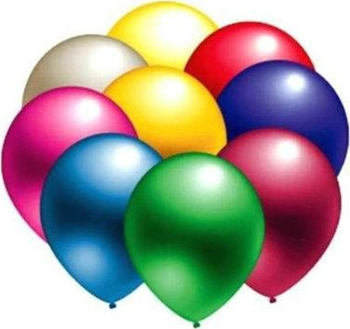 Metalik Renkli Balonlar - 100 Adet