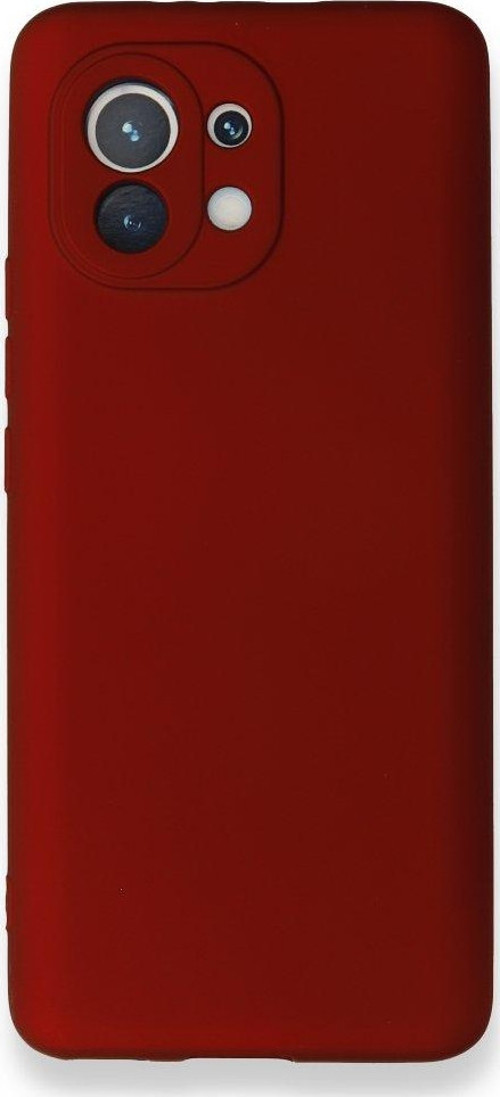 Xiaomi Mi 11 Kılıf Premium Rubber Silikon - Bordo