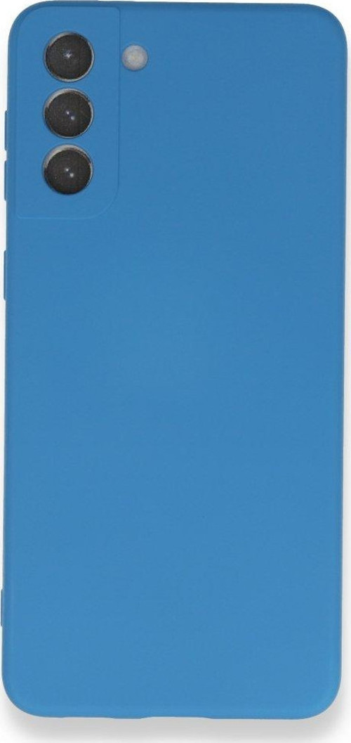 Samsung Galaxy S21 Plus Kılıf Nano İçi Kadife Silikon - Mavi