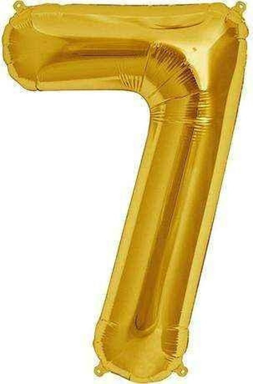 Şekilli Supershape Gold Rakam Folyo Balon 7 Numara