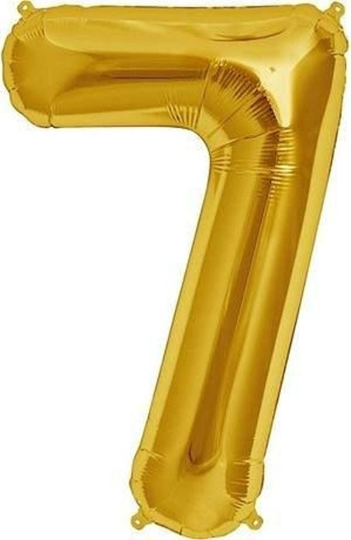 Şekilli Supershape Gold Rakam Folyo Balon 7 Numara