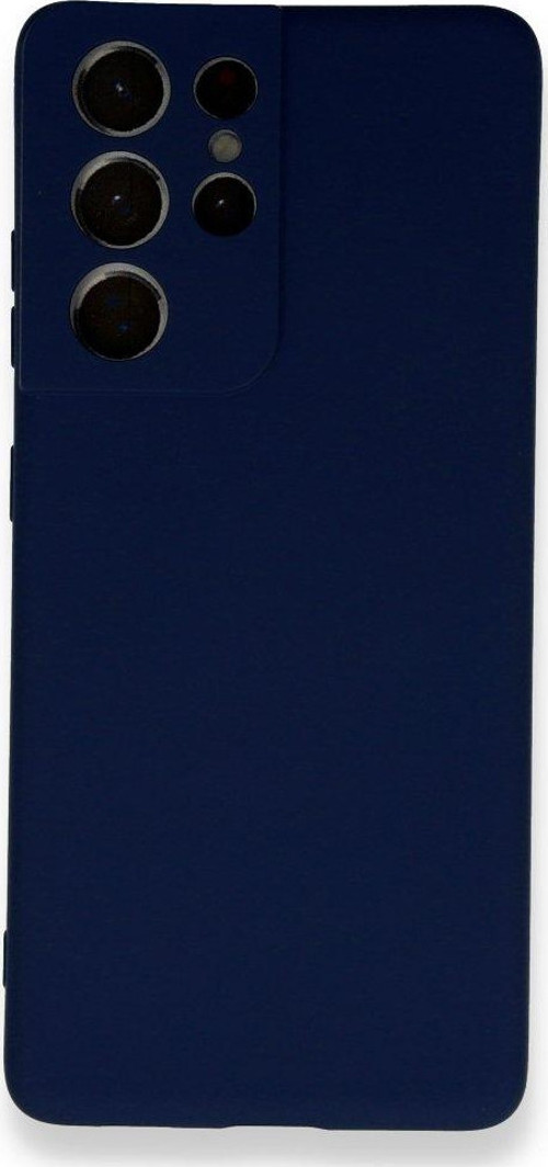 Samsung Galaxy S21 Ultra Kılıf Nano İçi Kadife Silikon - Lacivert
