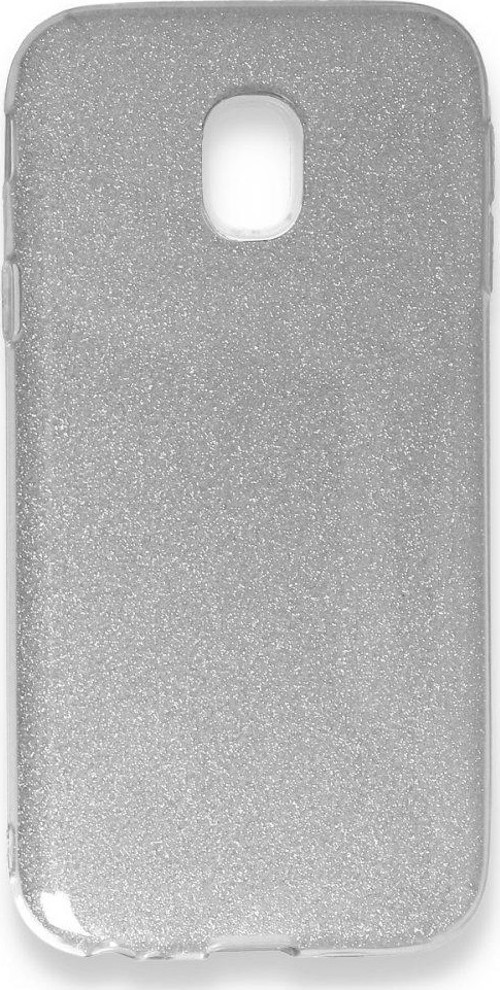 Samsung Galaxy J3 Pro / J330 Kılıf Simli Katmanlı Silikon - Gümüş