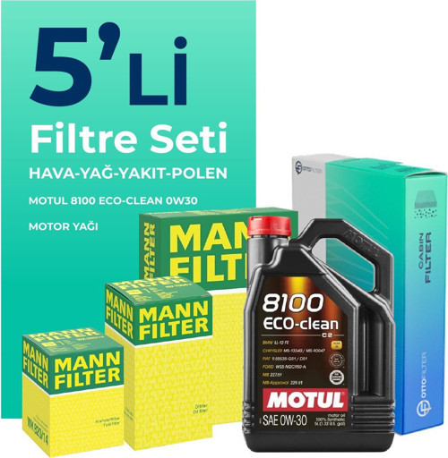MANN Peugeot Expert 2.0 Dizel Filtre Bakım Seti Motul Motor Yağlı (2017-2024) 5 Li